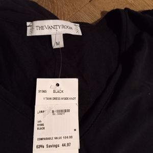 The Vanity Room Size M Black Midi Dress with knot